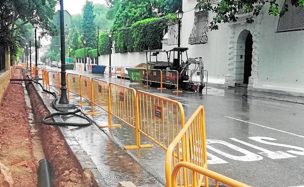 Las obras en la avenida Blasco Ibáñez. 