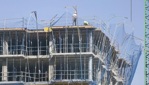 Vivienda en construcción en la ciudad de Valencia. 