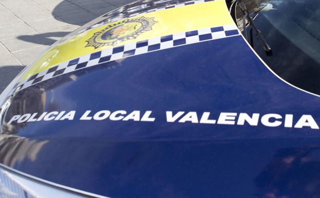 Un coche patrulla de la Policía Local de Valencia.