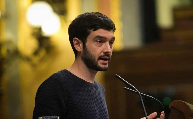 El diputado Pablo Bustinduy en el Congreso. 