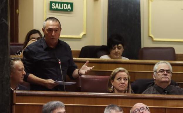 Joan Baldoví, durante una intervención en el Congreso.