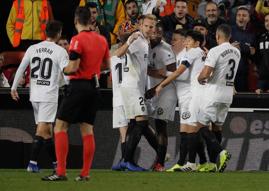 Las mejores imágenes del partido de vuelta de dieciseisavos de Copa del Rey en el que los blanquinegros, a pesar de lograr un 1-2 en la ida, se juegan seguir en otra competición además de la liguera.