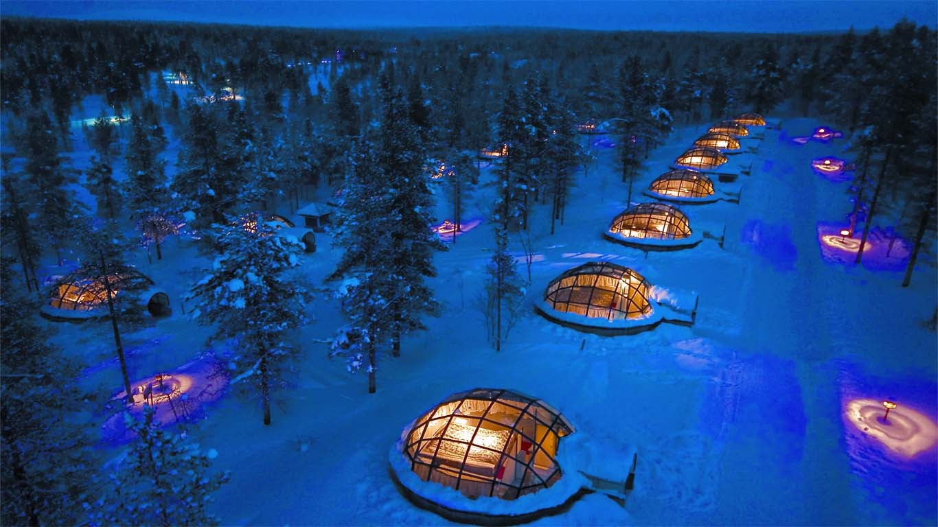 Igloo Village Kakslauttanen, Finlandia.