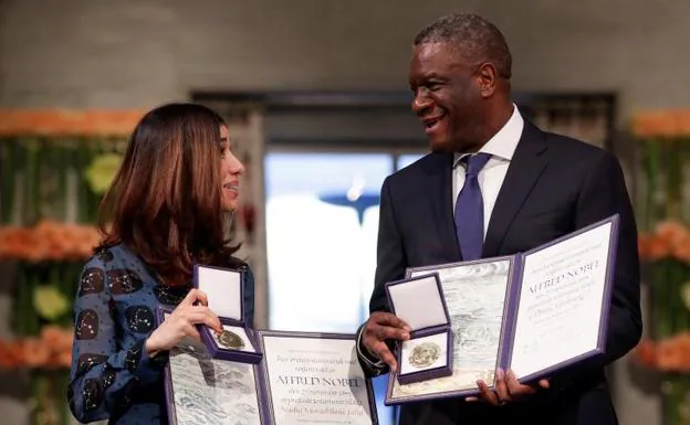 Nadia Murad y Denis Mukwege, ganadores del Premio Nobel de la Paz.