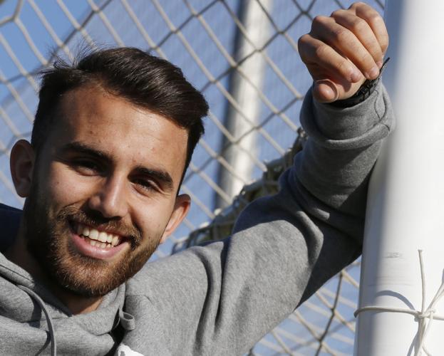 Borja Mayoral, ayer en la ciudad deportiva del Levante. 