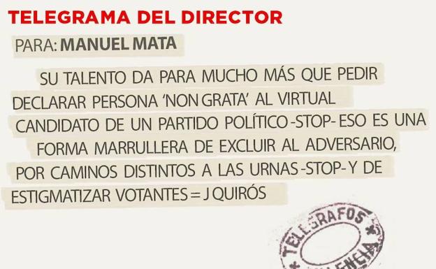 TELEGRAMA PARA MANUEL MATA