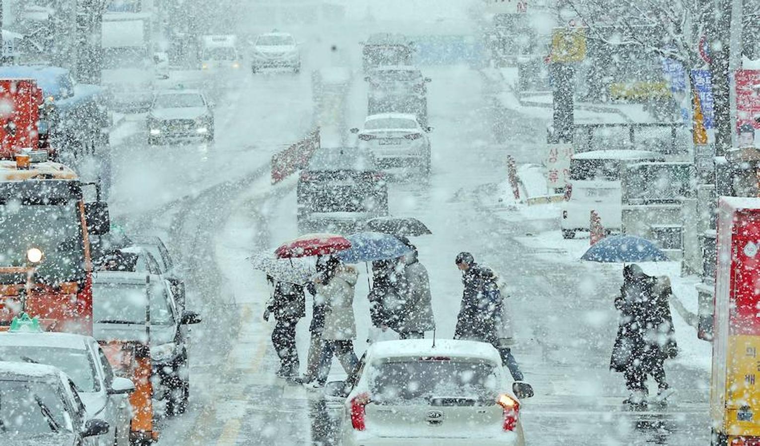 Calles en Chuncheon, Corea del Sur.