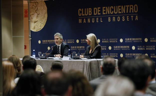 Club Encuentro Manuel Broseta. En la imagen, Fernando Grande-Marlaska, ministro de interior.