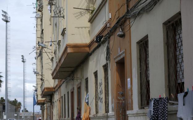 Fachada de Bloque Portuarios, en una imagen reciente. 