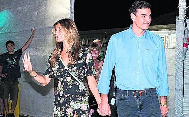 Pedro Sánchez acudió el sábado al FIB acompañado de su mujer, Begoña Gómez.