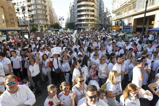 Manifestación contra el recorte de conciertos sufrido en 2017, tras el primer proceso de renovación e incorporación al sistema. 