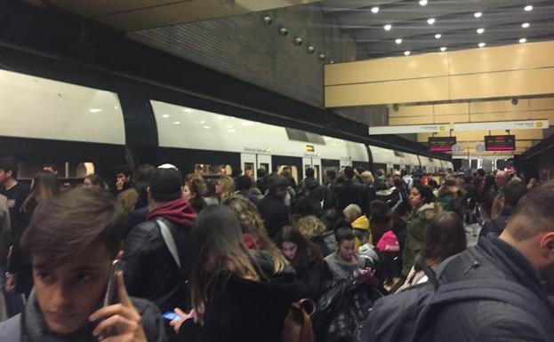 El metro de Valencia, esta mañana 