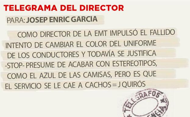 Telegrama para Josep Enric García