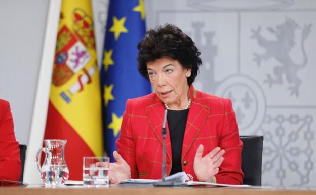 La ministra de Educación, Isabel Celaá.