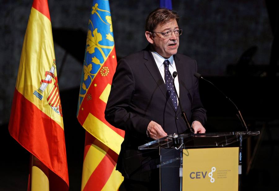 El Presidente de la Generalitat Valenciana, Ximo Puig, durante su discurso.