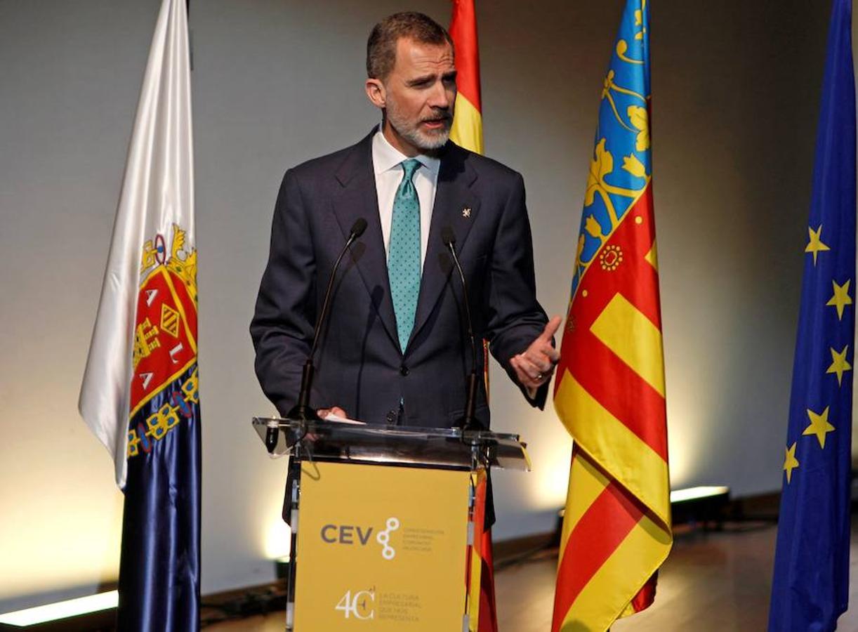 Fotos: El rey Felipe VI preside el aniversario de la patronal autonómica valenciana CEV