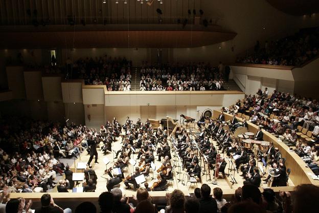 Los músicos de la Orquesta de Valencia. 