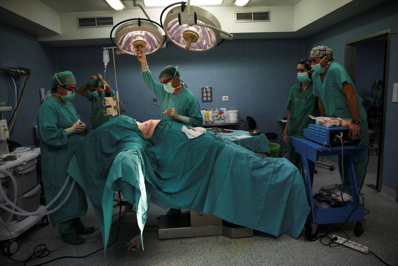 En el momento de someterse a una cirugía de reconstrucción de pecho, o torácica, el 26 de octubre de 2016.