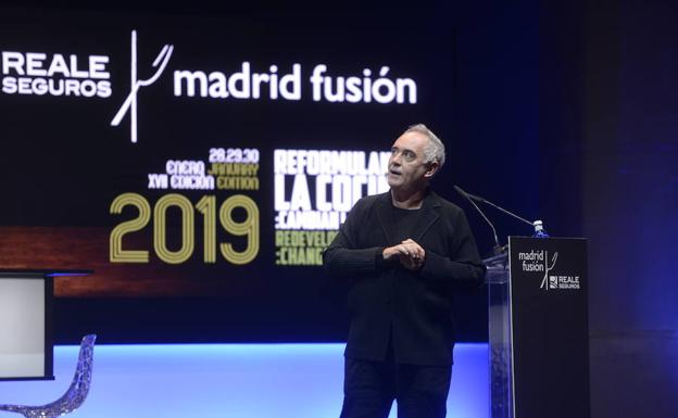 Ferran Adrà, durante su ponencia en Reale Seguros Madrid Fusión.