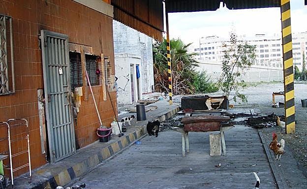 La casa afectada por el incendio en Valencia. 