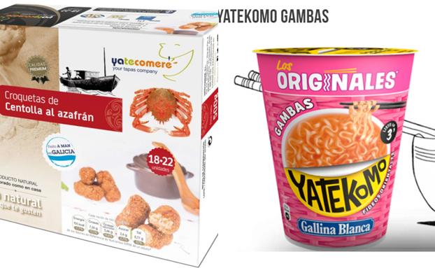 Productos de las marcas Yatecomeré y Yatekomo.