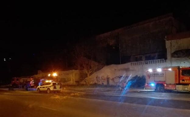 Edificio abandonado donde tuvo lugar el incendio. 