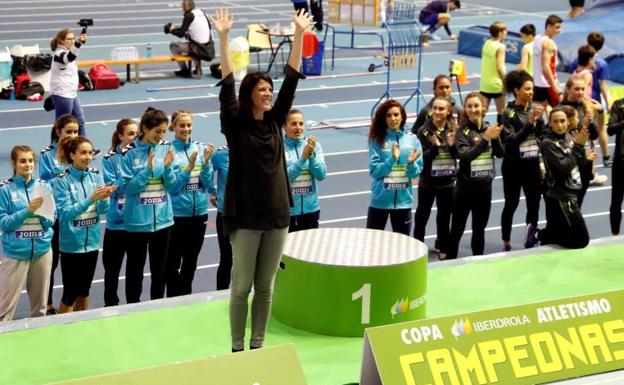 Ruth Beitia durante la celebración del Campeonato de España de Clubes.