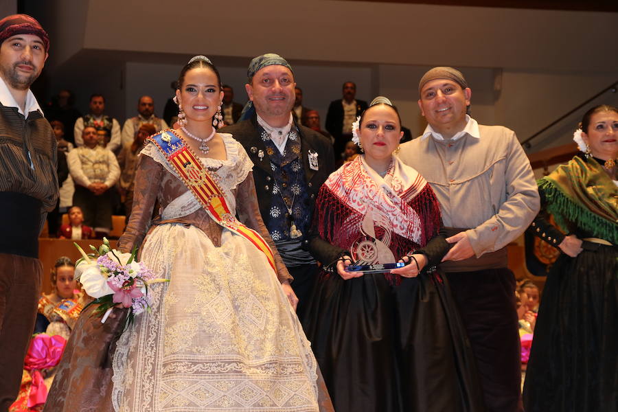 Las 46 fallas que conforman la agrupación del Marítimo celebraron en el Palau de la Música la exaltación de sus falleras mayores para las Fallas 2019. Al acto asistieron las falleras mayores de Valencia, Marina Civera y Sara Larrazábal. 