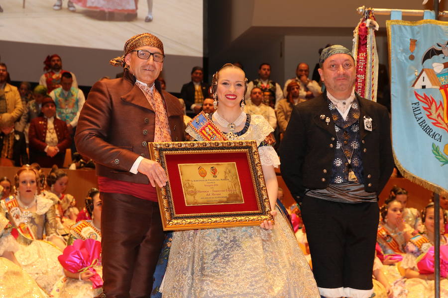 Las 46 fallas que conforman la agrupación del Marítimo celebraron en el Palau de la Música la exaltación de sus falleras mayores para las Fallas 2019. Al acto asistieron las falleras mayores de Valencia, Marina Civera y Sara Larrazábal. 