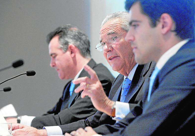 Javier, Emilio y Gonzalo Serratosa.