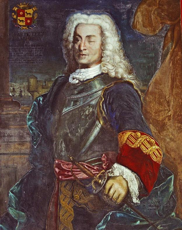 Retrato de Blas de Lezo que se conserva en el Museo Naval de Madrid. 