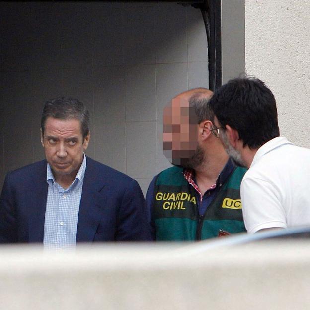 Eduardo Zaplana durante uno de los registros. 