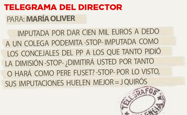 Telegrama para María Oliver