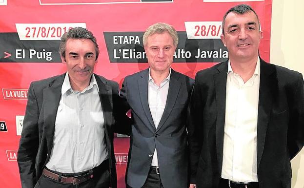 De izq. a dcha. Fernando Escartín, Salva Torrent y Javier Guillén.