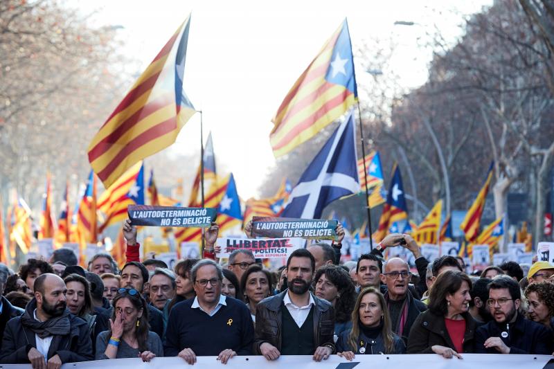 Fotos: La manifestación contra el juicio del &#039;procés&#039;, en imágenes