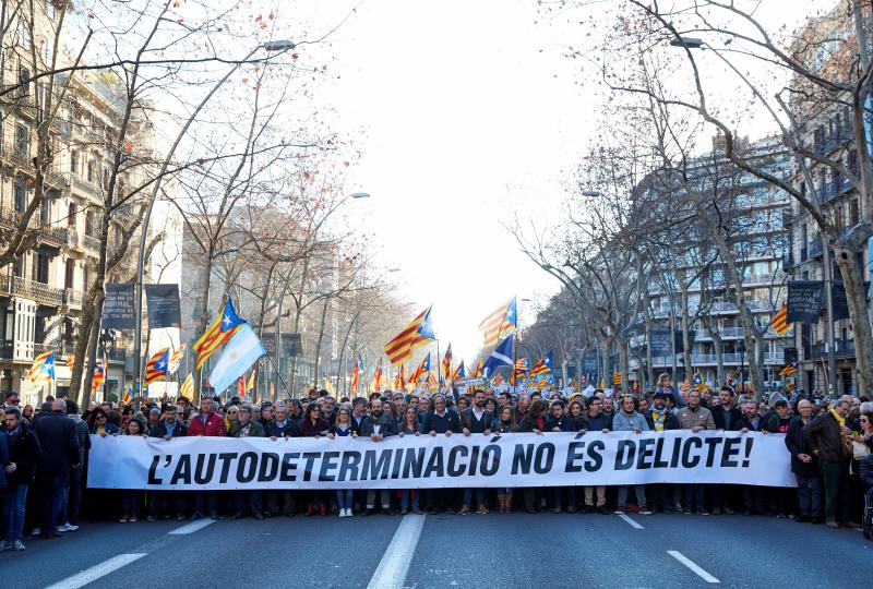 Fotos: La manifestación contra el juicio del &#039;procés&#039;, en imágenes