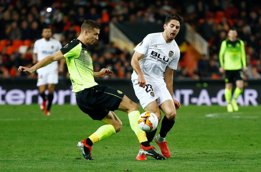 Las mejores fotos del partido de vuelta de dieciseisavos de Europa League disputado en Mestalla