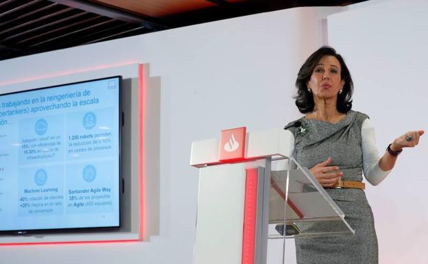 La presidenta del Banco Santander, Ana Botín.