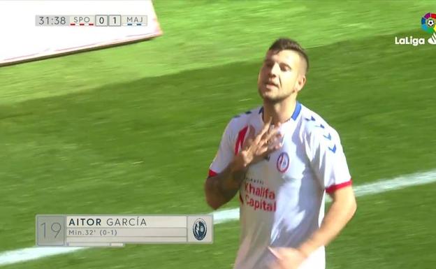 Aitor García, autor del mejor gol de la jornada. 