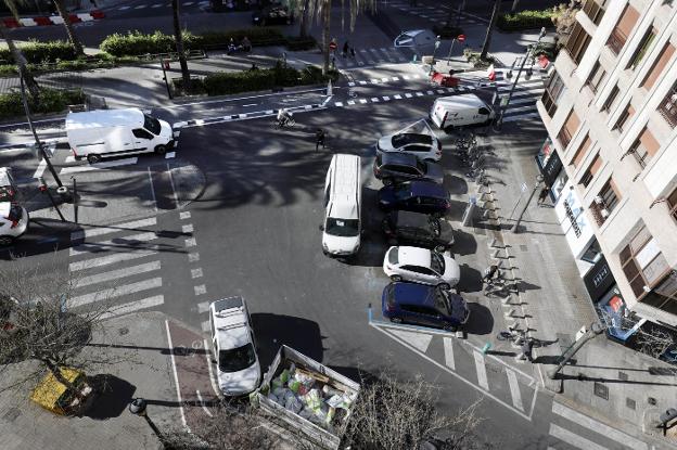 Carril bici y zona donde planta falla Reino de Valencia-Duque de Calabria. 