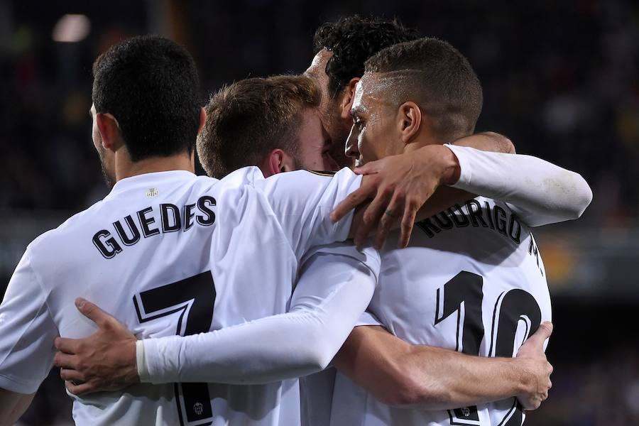 Las mejores fotos del partido de ida de octavos de final disputado en Mestalla