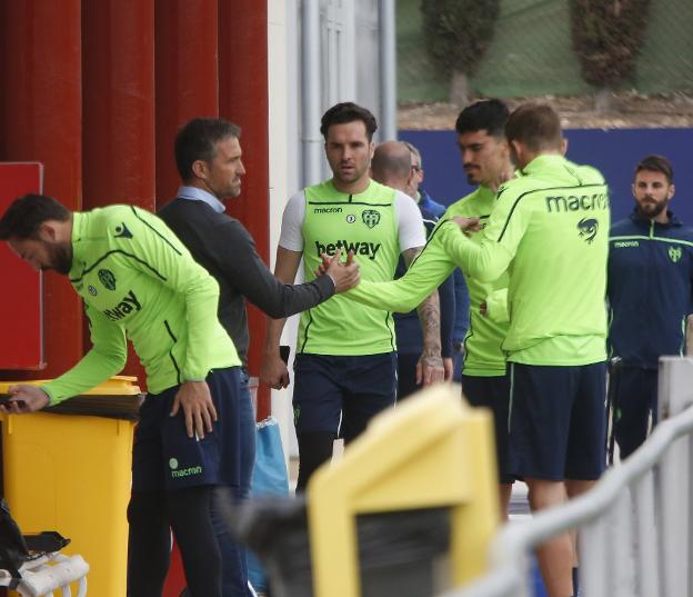 Toño, el miércoles en su vuelta a los entrenamientos. 