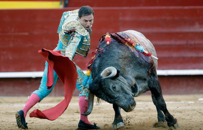 El segundo toro de la tarde de la  primera corrida de la Feria de Fallas de Valencia , llamado el Enterado, abrió el frasco de las emociones fuertes y en un plis plas atrapó de mala manera a Octavio Chacón y le hirió en la bolsa testicular, zona de tan mala prensa en la actualidad como imprescindible para bregar con los toros y hasta con la vida. Aguantó en el ruedo estoico y entero hasta rematar de un estoconazo digno del cincel de Benlliure. Logró un oreja y ovación con saludos en la primera corrida de la Feria de Fallas en Valencia.