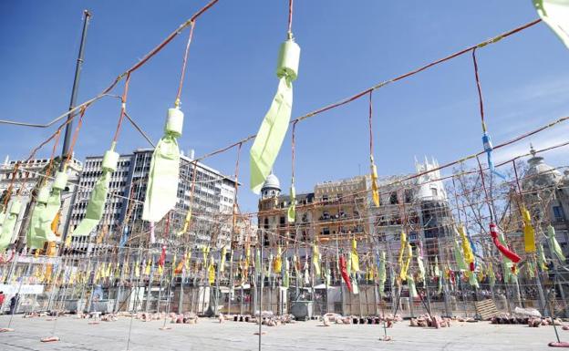 Mascletà de las Fallas. 