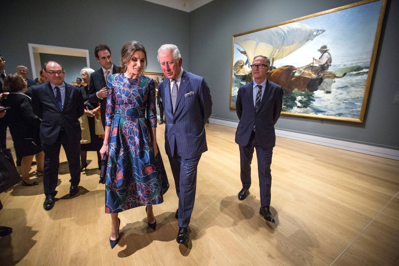 Fotos: La reina Letizia y el príncipe Carlos de Inglaterra inauguran exposición de Sorolla en la National Gallery