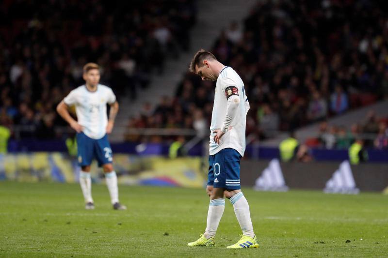 El delantero de Argentina Leo Messi, durante el encuentro amistoso ante Venezuela