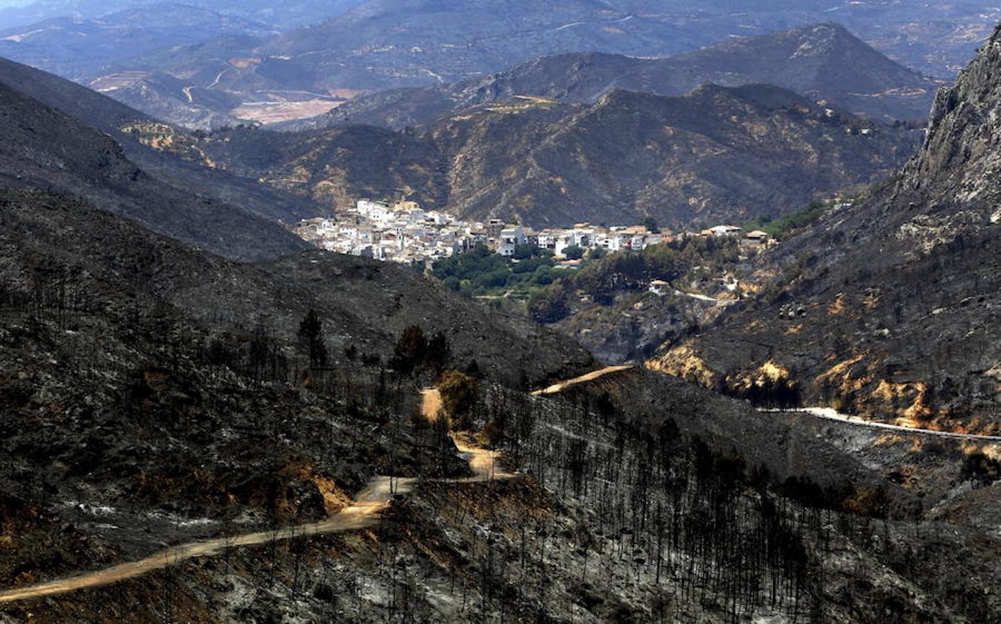 Fotos: Así quedó la localidad de Cortes tras el incendio