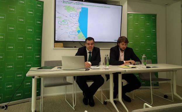 Javier Muñoz, responsable de Industrial y Logística en CBRE Valencia, y José Ángel Sospedra, director de CBRE en Valencia