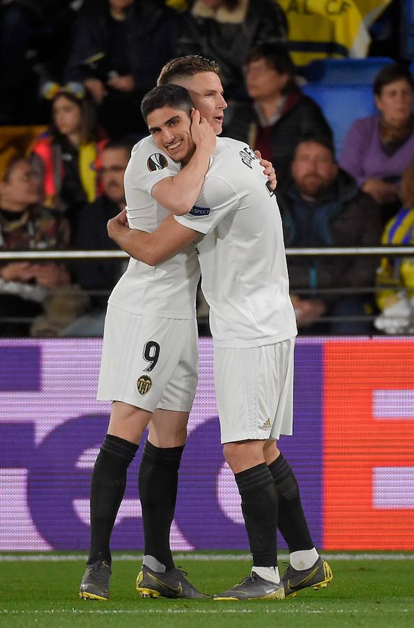 Las mejores fotos del partido de ida de cuartos de final de Europa League entre dos de los clubes de la Comunitat en el Estadio de la Cerámica