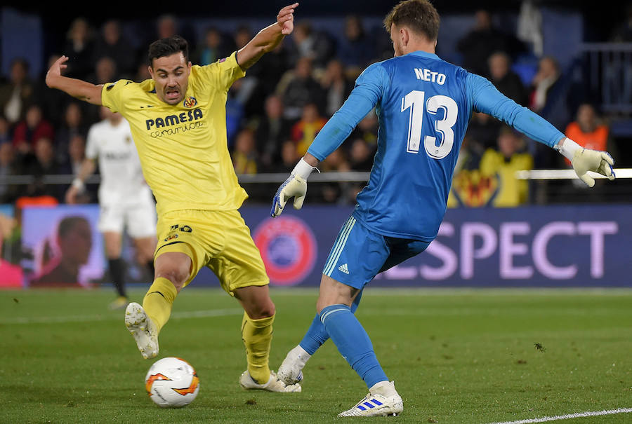 Las mejores fotos del partido de ida de cuartos de final de Europa League entre dos de los clubes de la Comunitat en el Estadio de la Cerámica